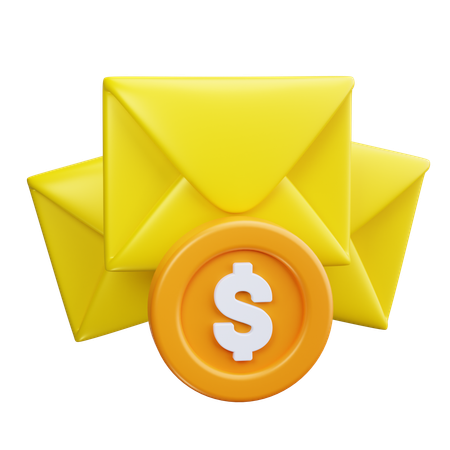 Courrier de salaire  3D Icon