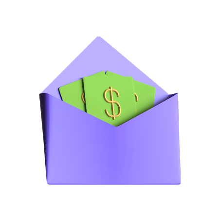 Courrier de salaire  3D Illustration