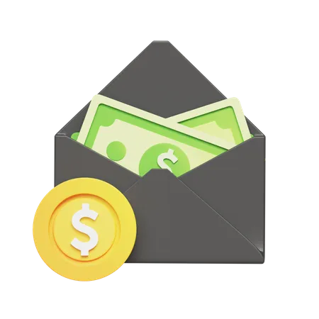 Courrier de salaire  3D Icon
