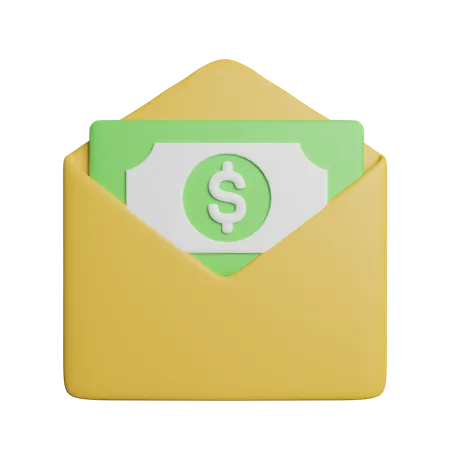 Courrier de salaire  3D Icon