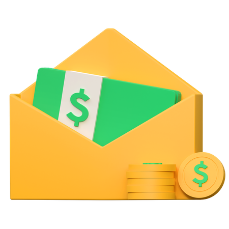 Courrier de salaire  3D Icon