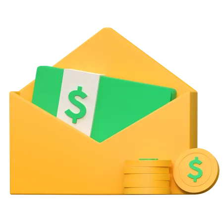 Courrier de salaire  3D Icon