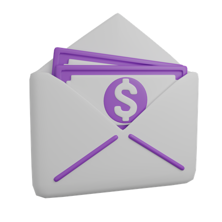 Courrier de salaire  3D Icon