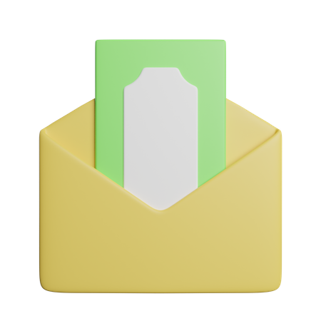 Courrier de salaire  3D Icon