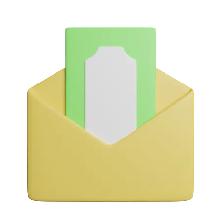 Courrier de salaire  3D Icon