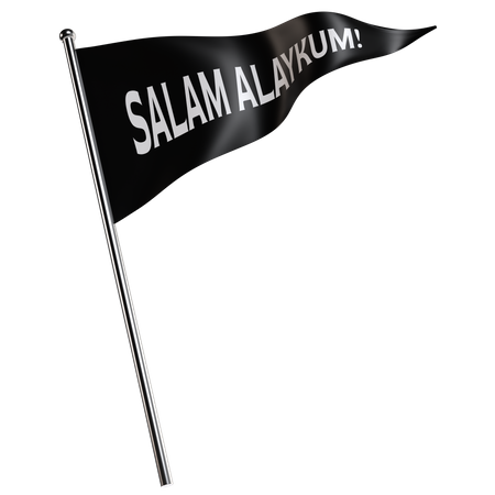 Drapeau Salam alaykoum  3D Illustration