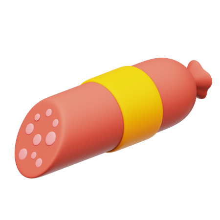 Salchicha de salami  3D Icon
