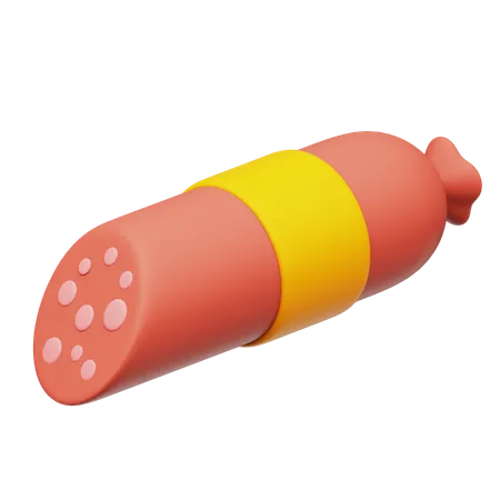 Salami Sausage  3D Icon