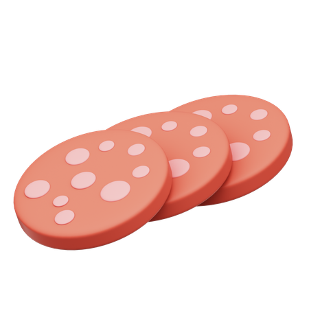 Salami Slice  3D Icon