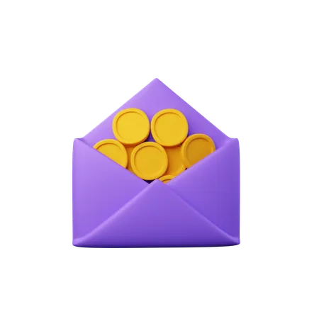 Correo salarial  3D Icon