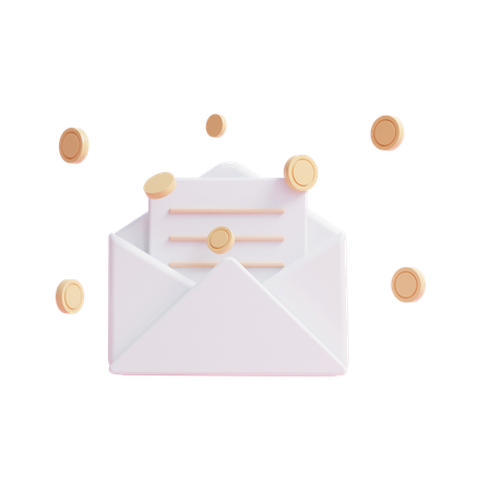 Correo salarial  3D Icon