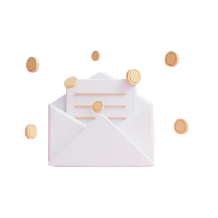 Correo salarial  3D Icon