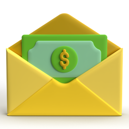 Correo salarial  3D Icon