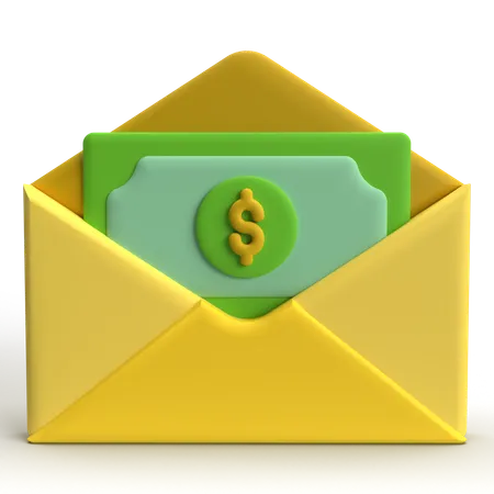 Correo salarial  3D Icon