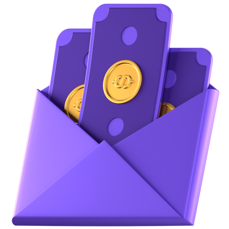 Correo salarial  3D Icon