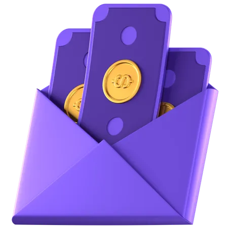 Correo salarial  3D Icon