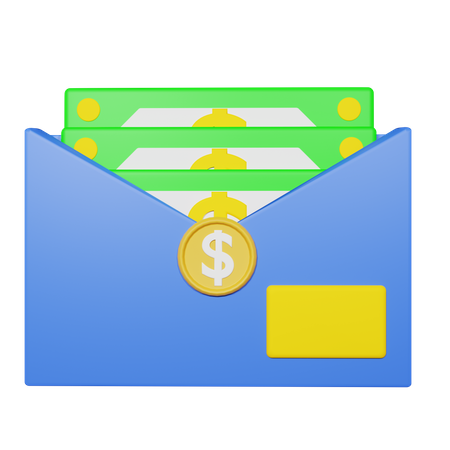 Correo salarial  3D Icon