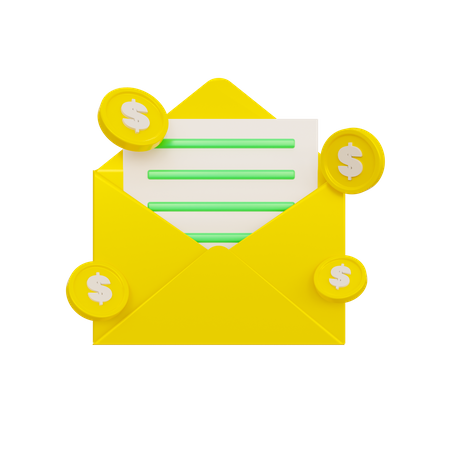 Correo salarial  3D Icon