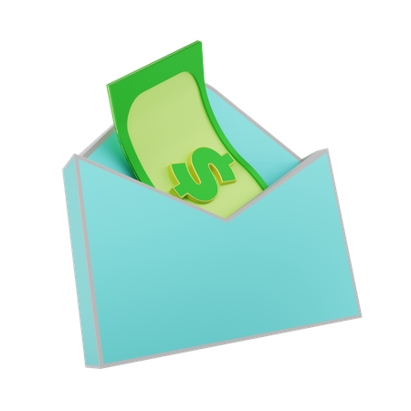 Correo salarial  3D Icon