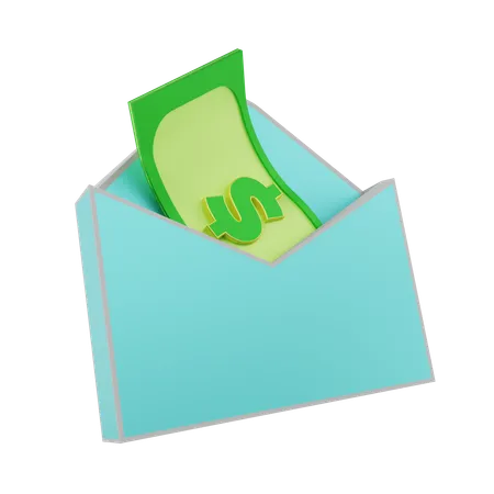 Correo salarial  3D Icon