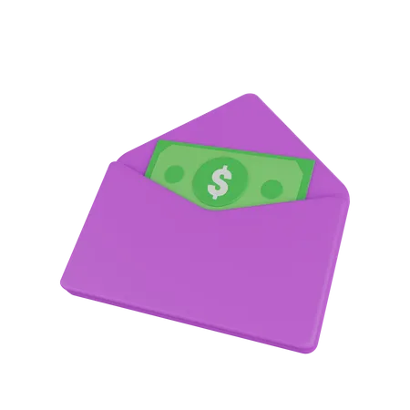 Correio salarial  3D Icon