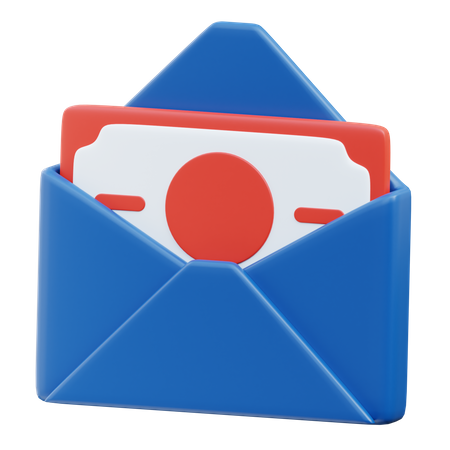 Correio salarial  3D Icon