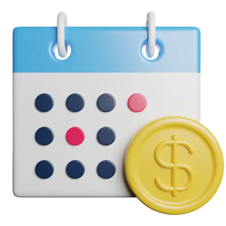 Salary Date Schedule 3D Icon