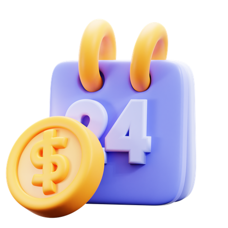 급여일  3D Icon