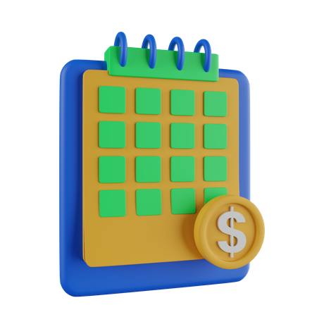 Salary Date  3D Icon