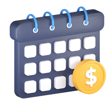 Payment Date Financial 3 D Icon Illustration 3D Icon
