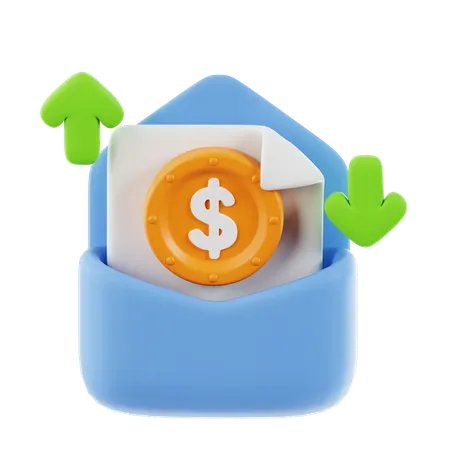Salary Email  3D Icon