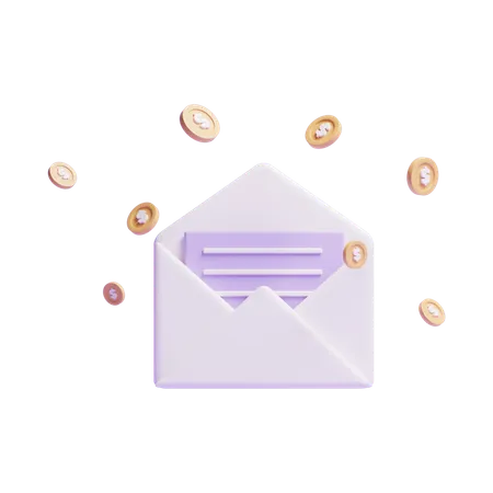 Salary Mail  3D Icon