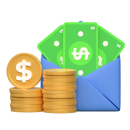 Salary Mail  3D Icon