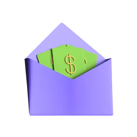 Salary Mail  3D Illustration