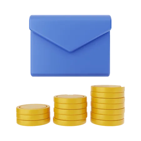 Salary Mail  3D Illustration