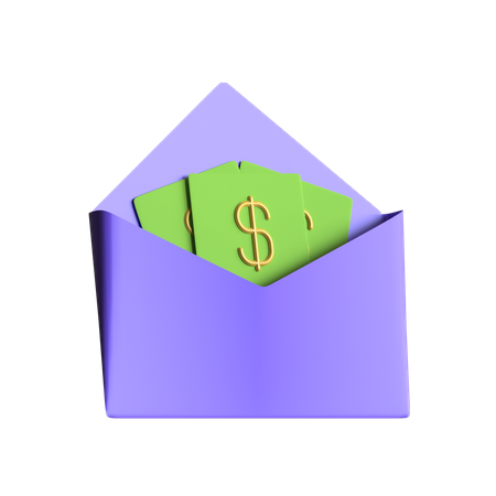 Salary Mail  3D Illustration