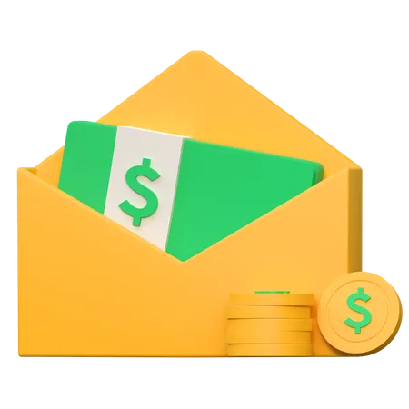 Worker Salary Mail Labor Day Icon 3 D Illustration 3D Icon