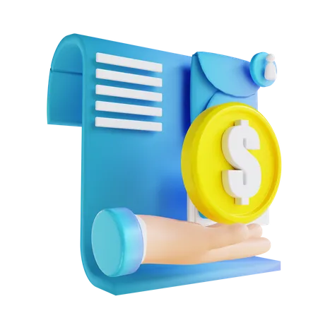 Salary Payment  3D Illustration