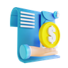 salary payment 3d illustration
