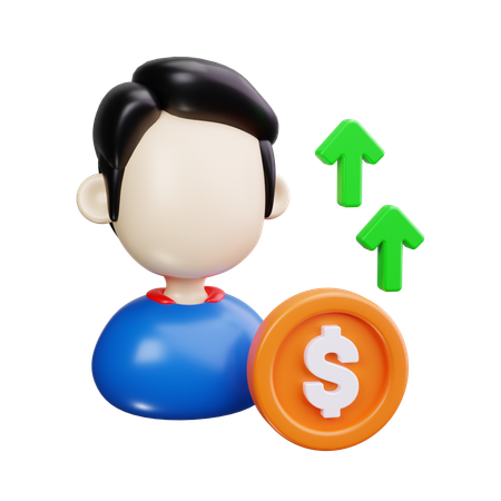 Salary raise  3D Icon