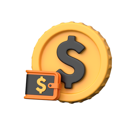 Saldo de la billetera financiera  3D Icon