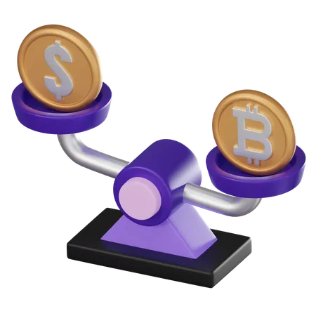 Saldo de criptomonedas  3D Icon