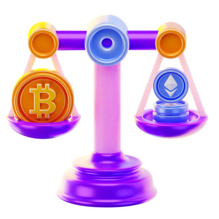 Saldo de valor criptográfico  3D Icon