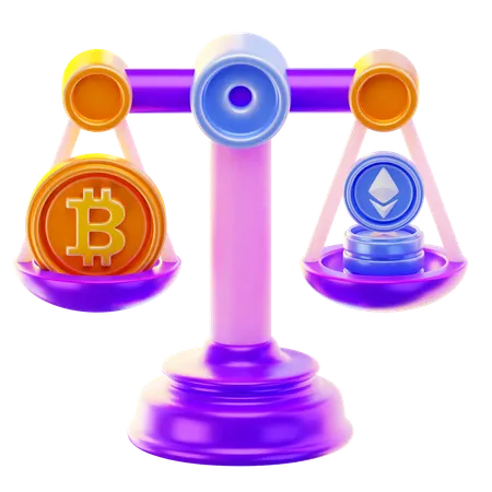 Saldo de valor criptográfico  3D Icon