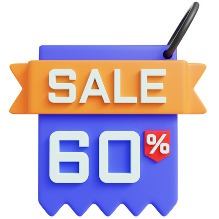 Sale 60 Percent  3D Icon