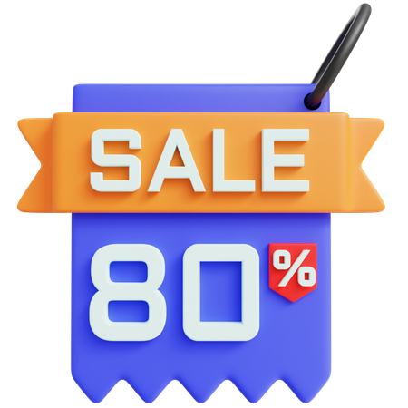 Sale 80 Percent  3D Icon