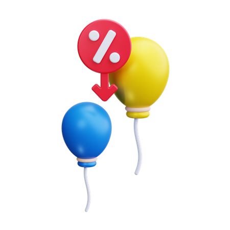 Sale Balloon  3D Icon