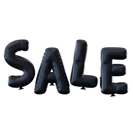 Sale Balloon Text  3D Icon