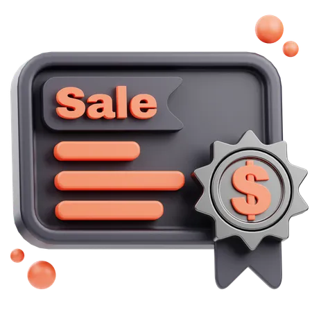 Sale Banner  3D Icon