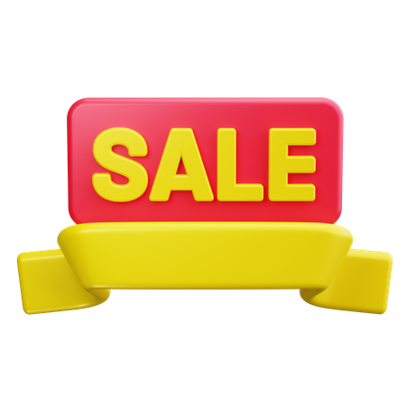 Sale Banner  3D Icon